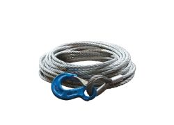 Câble en acier 10 m Ø 5 mm avec crochet - pour Treuil - BricoLoisirs