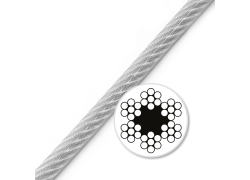 30m PVC cable acier 2mm transparent couleur 1x7 gaine corde de foresterie  galvanisé avec revetement en polymere