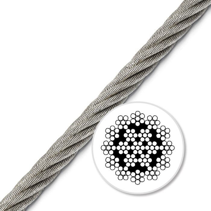 Câble acier inox diamètre 1,8 mm / 3 mm / 4 mm